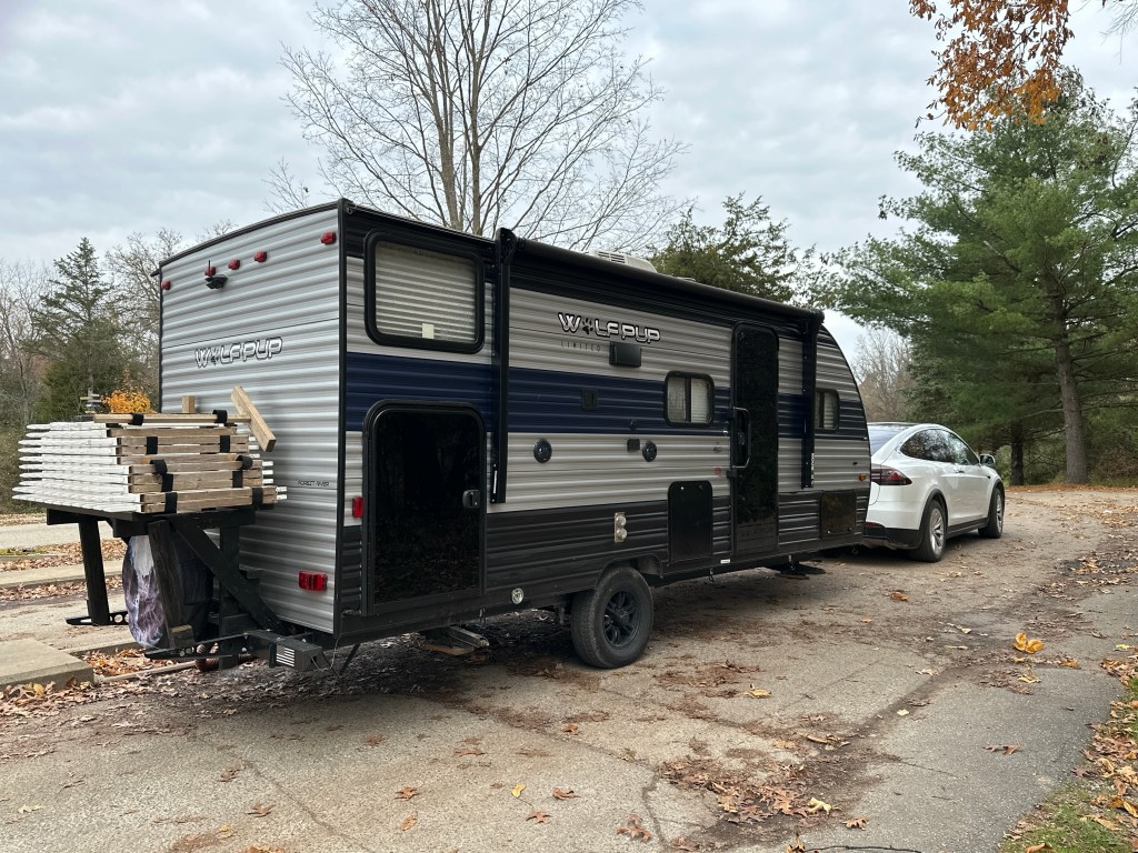Dump station at Bishop Lake Campground in Brighton, Michigan. Picture by Happy Vegan Camers.