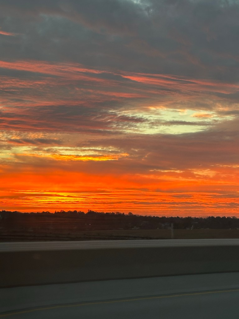 A beautiful sunrise in Lexington, Kentucky. Picture by Happy Vegan Campers.