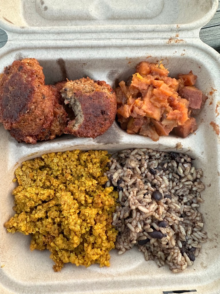 Food from Kianga’s Kitchen in Knoxville, Tennessee. Picture by Happy Vegan Campers.