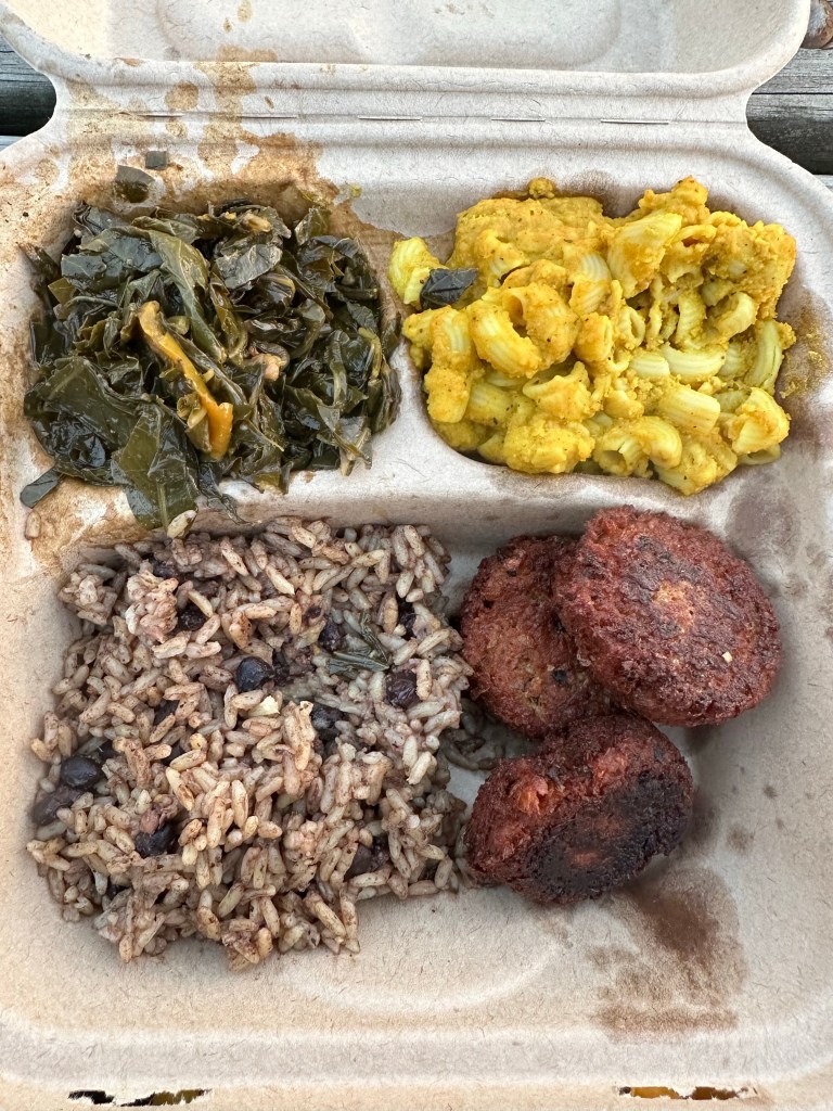 Food from Kianga’s Kitchen in Knoxville, Tennessee. Picture by Happy Vegan Campers.
