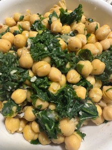 Happy Vegan Campers recipe penne and chickpeas with spinach