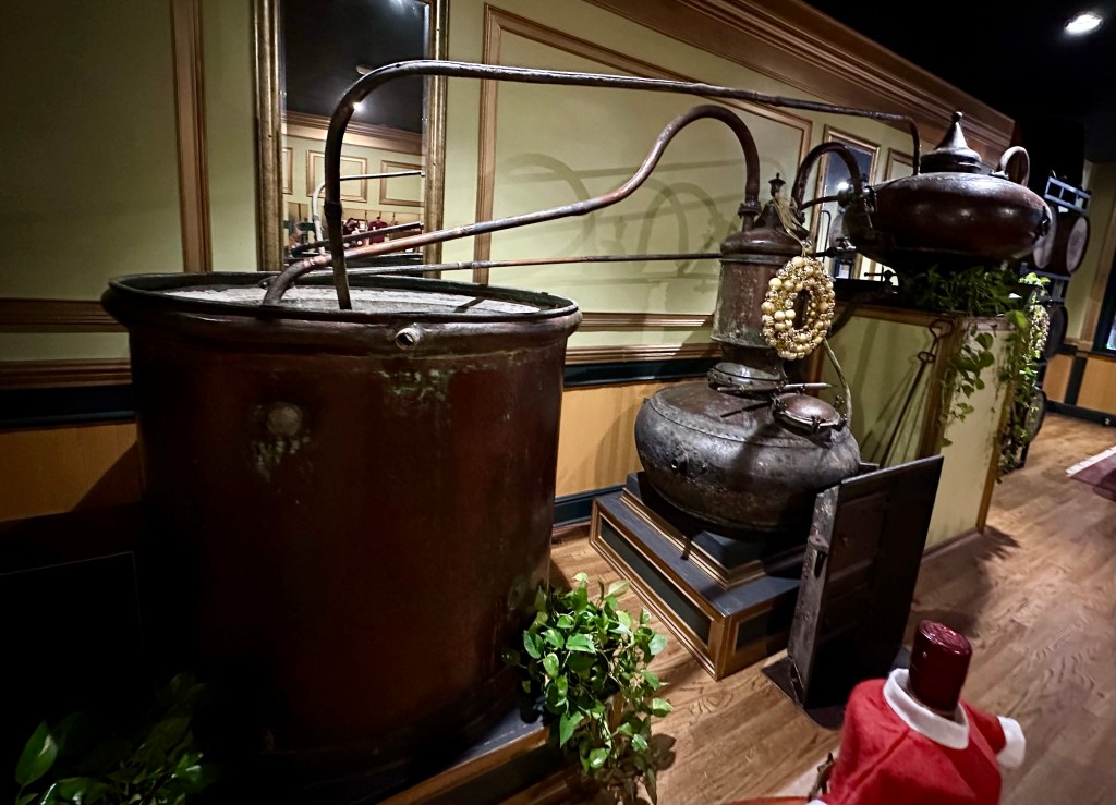 17th century French distiller at Richland Distilling Company in Richland, Georgia. Picture by Happy Vegan Campers.