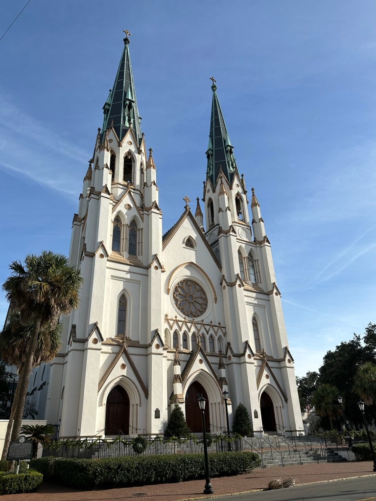 Cathedral Basilica of St. John the Baptist in Savannah, Georgia. Picture by Happy Vegan Campers.
