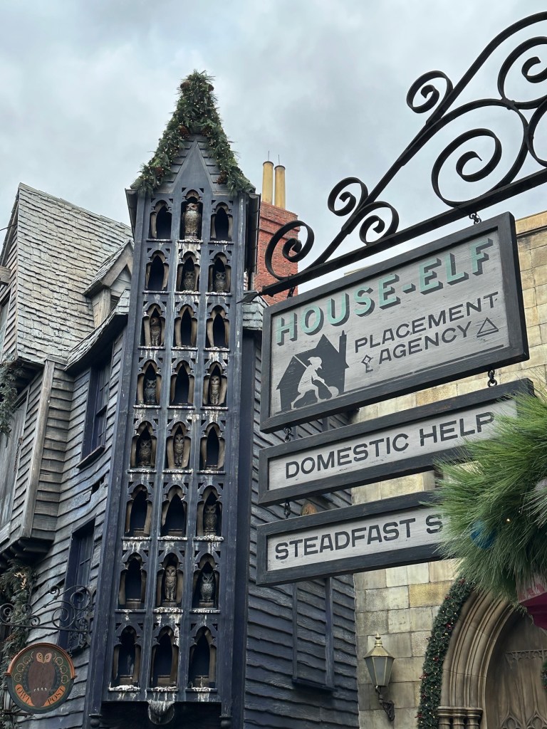 Diagon Alley in Universal Studios in Orlando, Florida. Picture by Happy Vegan Campers.