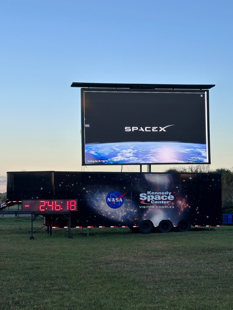 SpaceX launch at Kennedy Space Center in Merritt Island, Florida. Picture by Happy Vegan Campers.