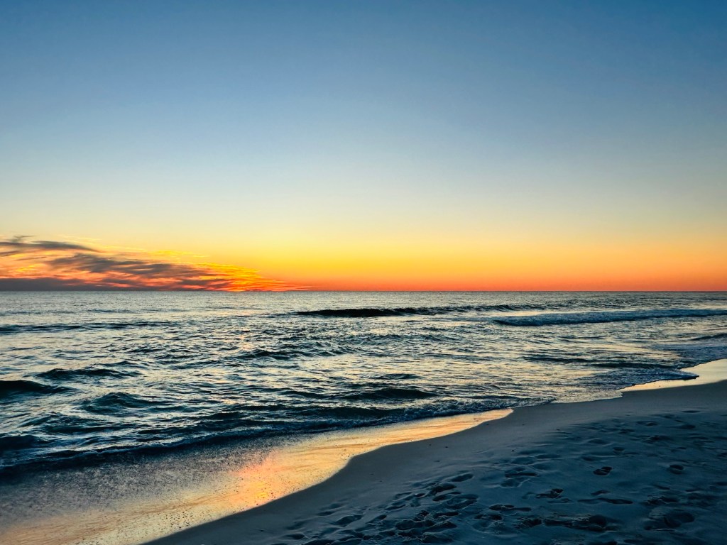 Sunset at St. Andrew’s State Park in Panama City Beach, Florida. Picture by Happy Vegan Campers.