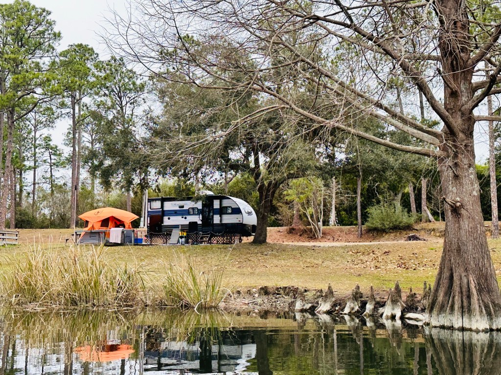 Campsite 74 at TLC Wolf River Resort in Pass Christian, Mississippi. Picture by Happy Vegan Campers.