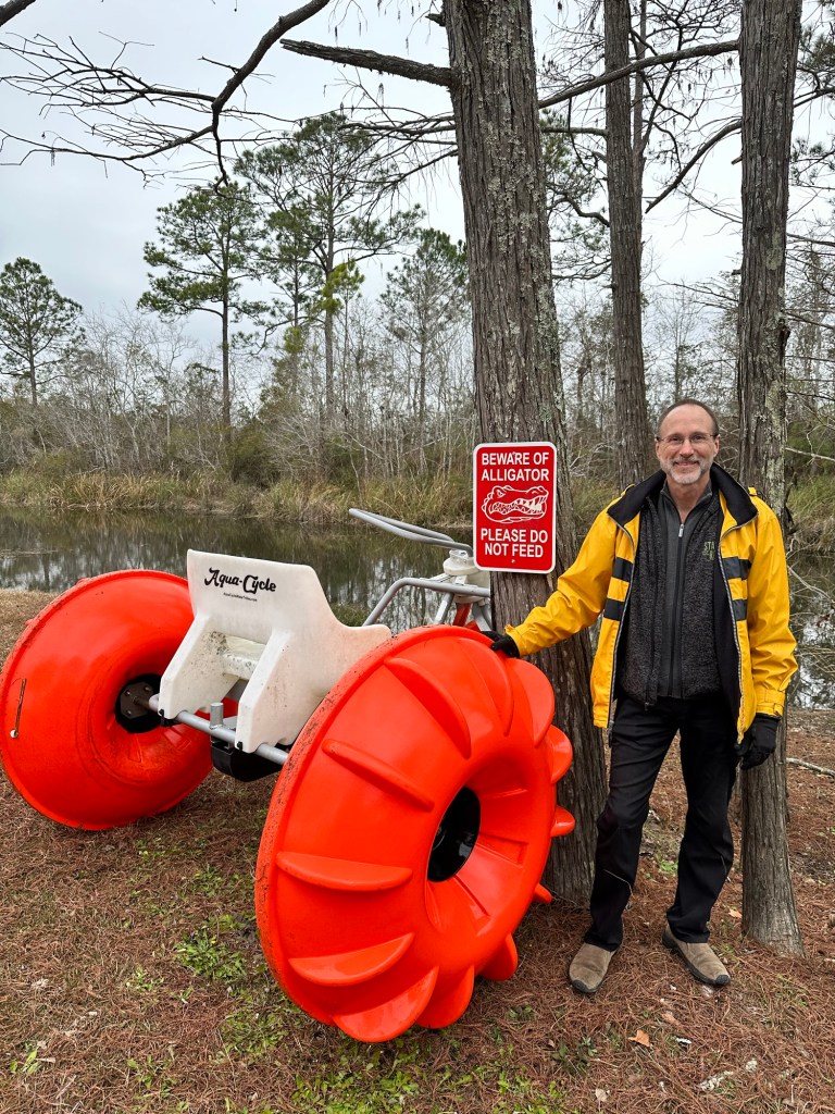 Aqua Cycle at TLC Wolf River Resort in Pass Christian, Mississippi. Picture by Happy Vegan Campers.