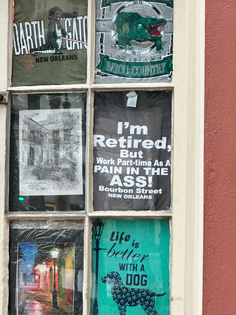 T-shirts for sale in New Orleans, Louisiana. Picture by Happy Vegan Campers.