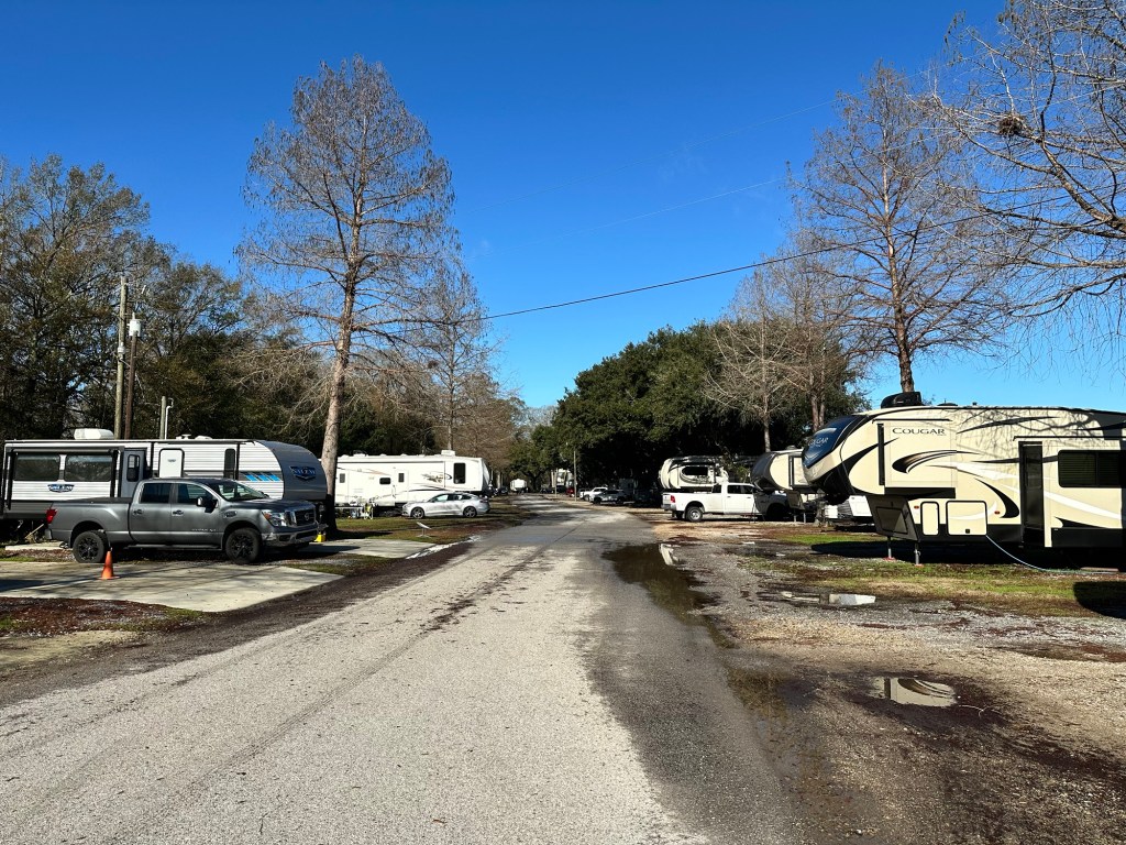Maxie’s Campground in Broussard, Louisiana. Picture by Happy Vegan Campers.