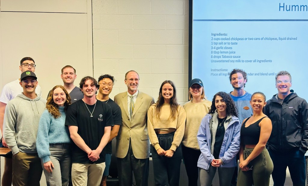 Daniel Dubay MD with Michigan State University medical students. Picture by Happy Vegan Campers.