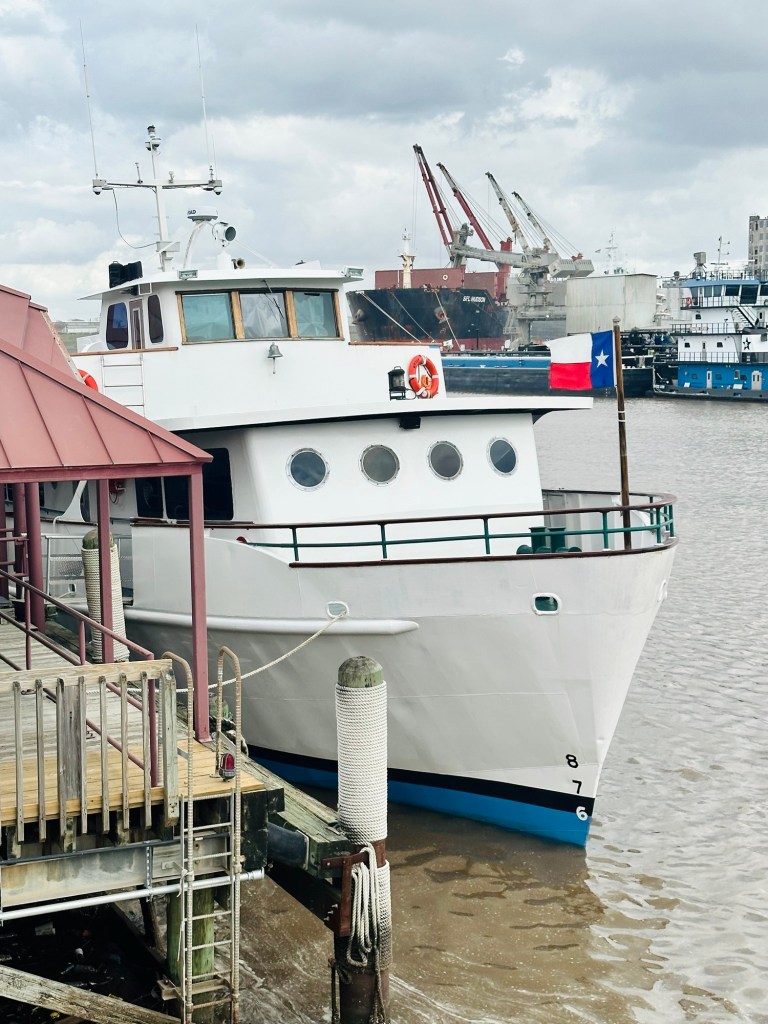 Port Houston boat tour in Houston, Texas. Picture by Happy Vegan Campers.