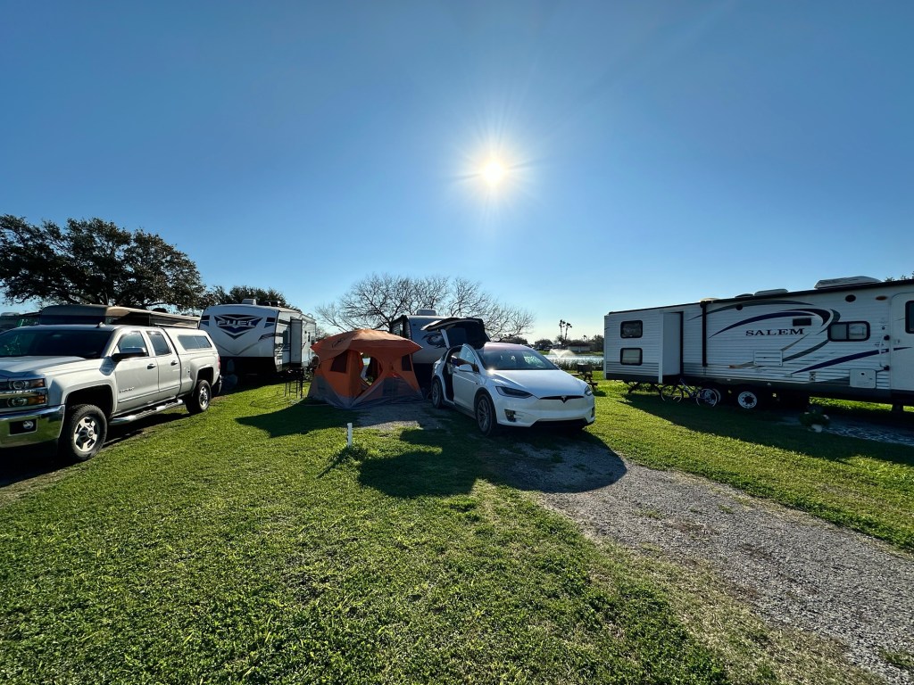 Campsite 214 at Seawind RV Resort in Riviera. Texas. Picture by Happy Vegan campers.