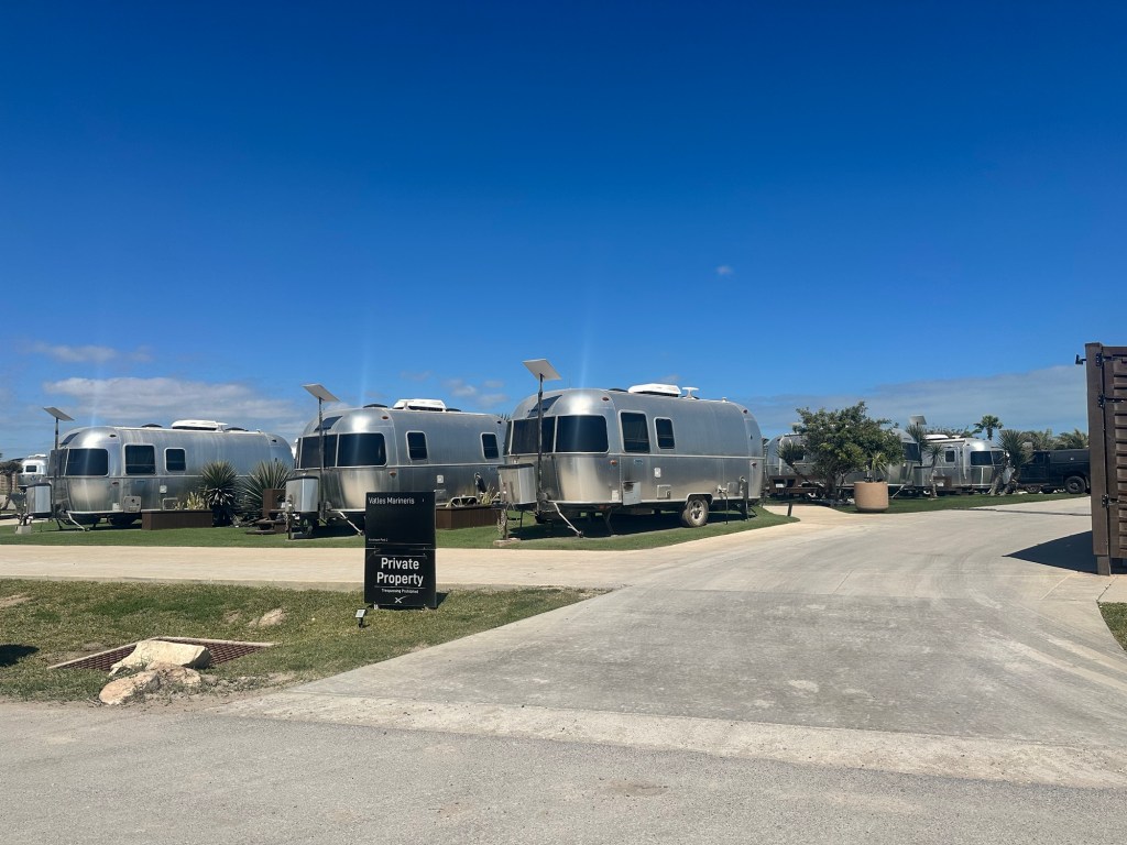 Residential area at SpaceX facilities in Brownsville, Texas. Picture by Happy Vegan Campers.