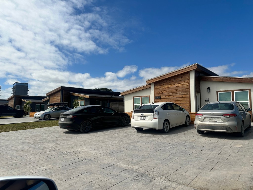 Residential area at SpaceX facilities in Brownsville, Texas. Picture by Happy Vegan Campers.