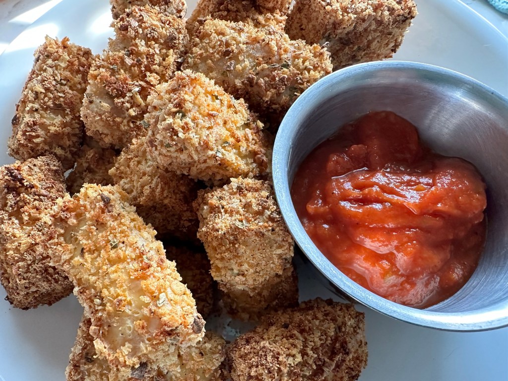 Tofu sticks. Picture by Happy Vegan Campers.