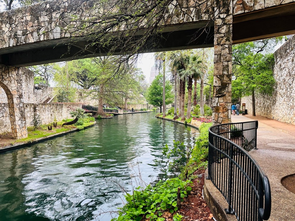 Happy Vegan Campers at San Antonio River Walk in Texas