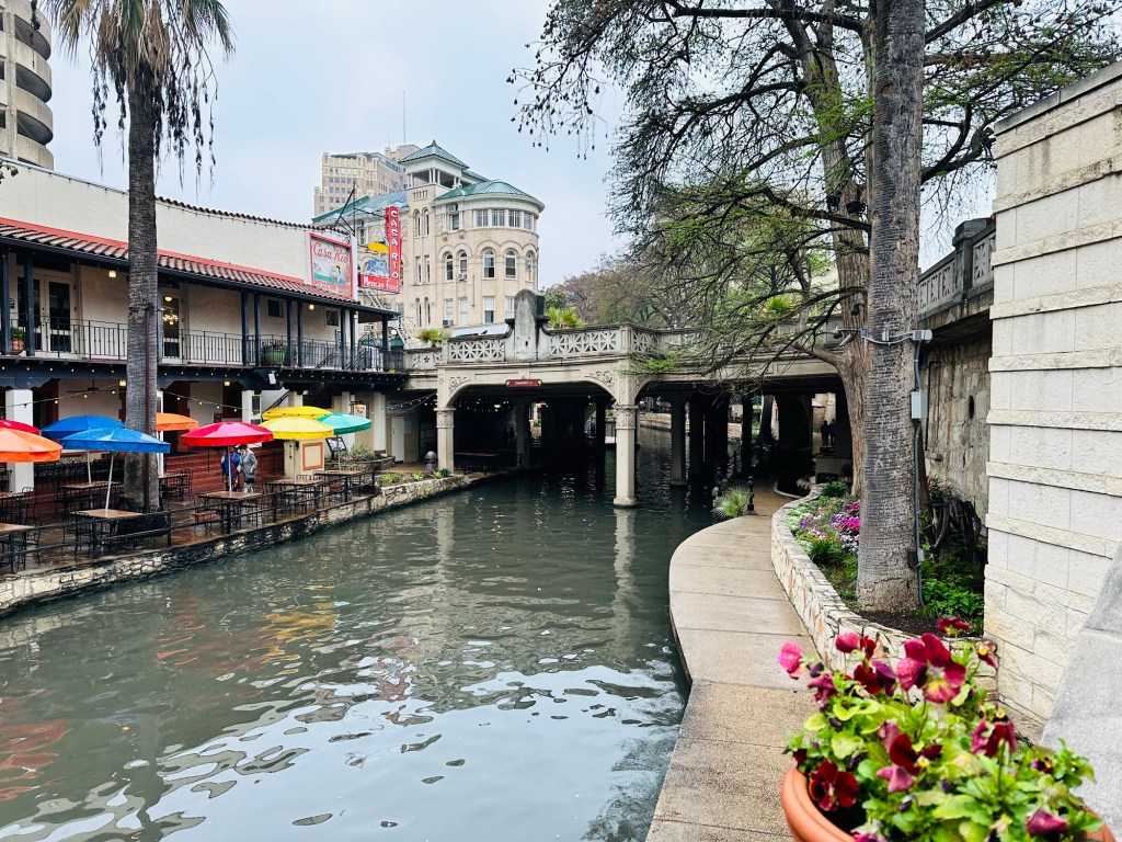 Happy Vegan Campers at San Antonio River Walk in Texas
