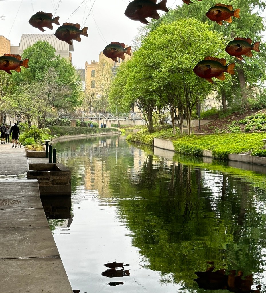 Happy Vegan Campers at San Antonio River Walk in Texas