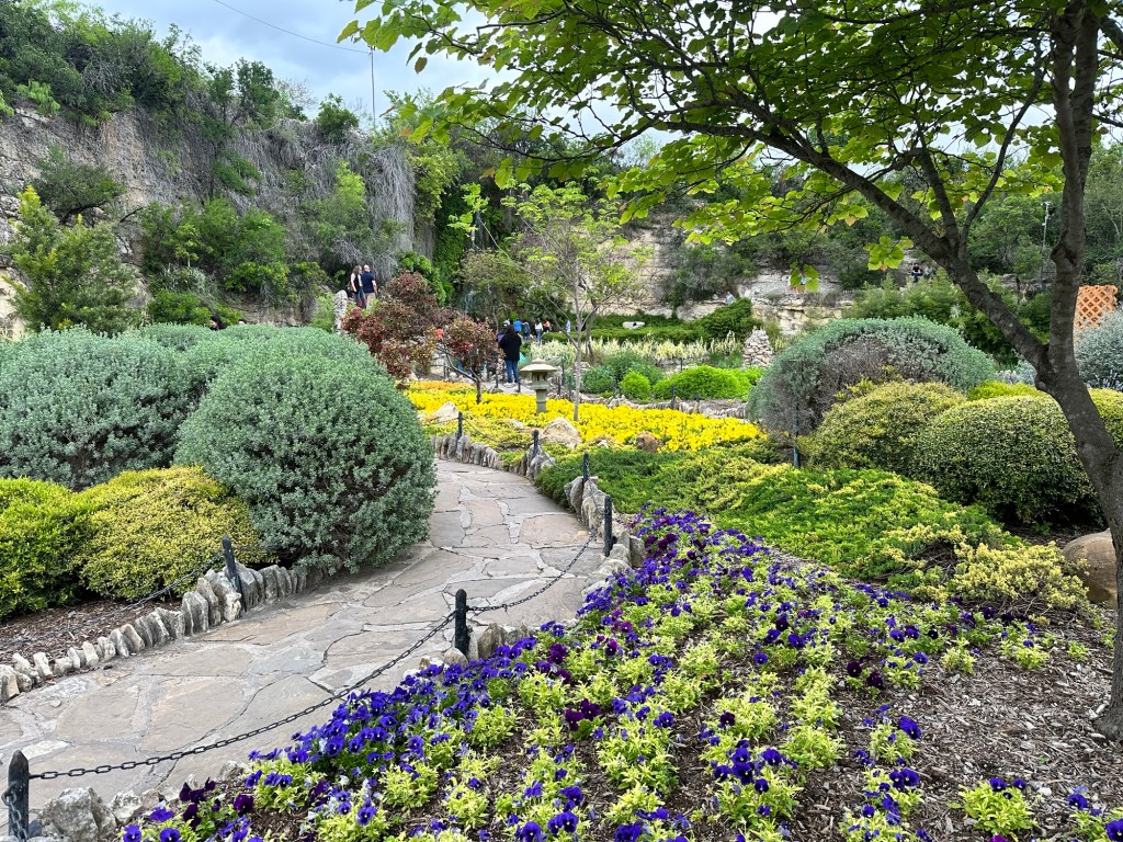 Happy Vegan Campers at Japanese Tea Garden in San Antonio Texas