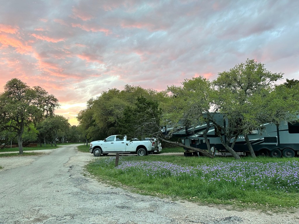Medina Lake RV Campground in Lakehills, Texas. Picture by Happy Vegan Campers.