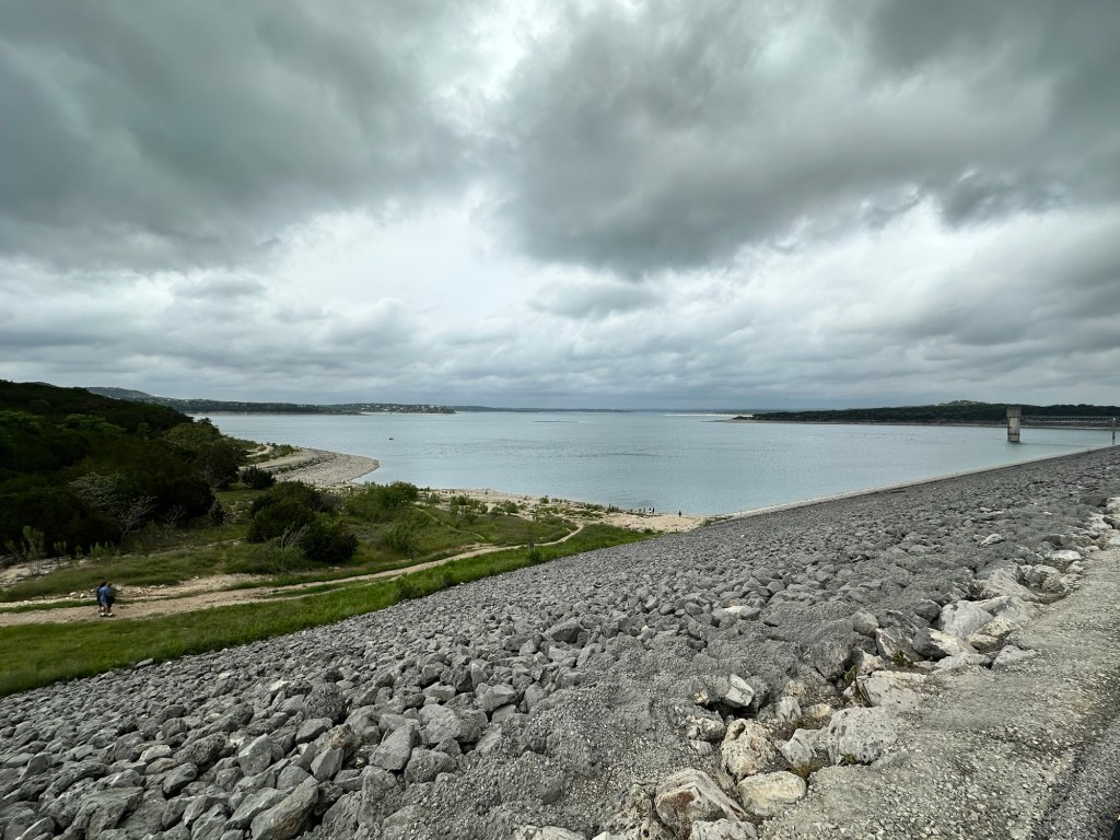 Happy Vegan Campers at Canyon Lake Dam in Canyon Lake Texas