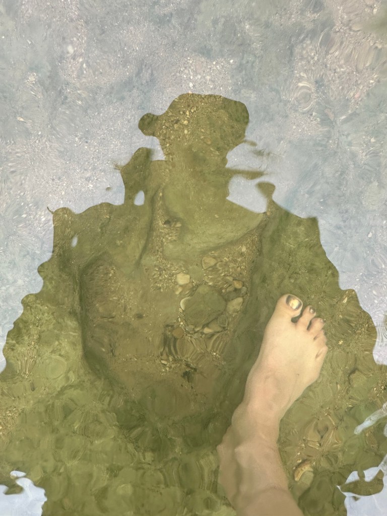 Happy Vegan Campers at Dinosaur Valley State Park in Glen Rose Texas dinosaur tracks