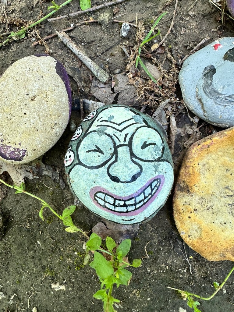 Happy Vegan Campers Parr Park Rock Art Trail in Grapevine Texas