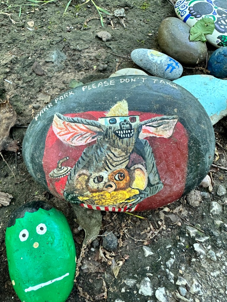 Happy Vegan Campers Parr Park Rock Art Trail in Grapevine Texas