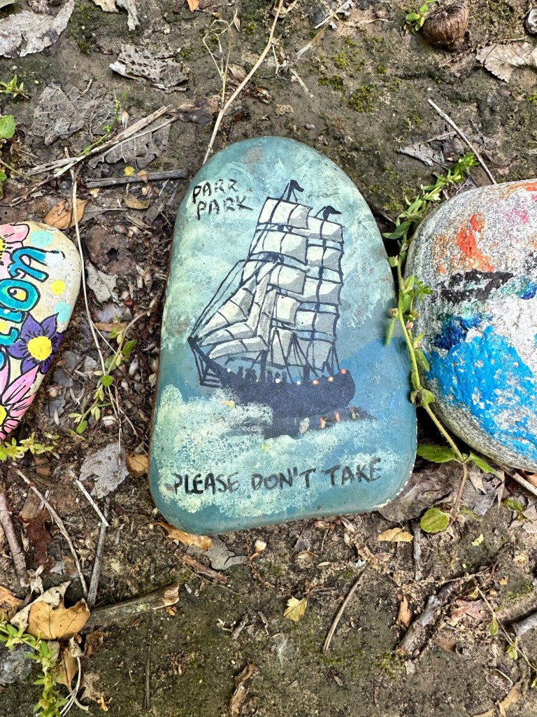 Happy Vegan Campers Parr Park Rock Art Trail in Grapevine Texas