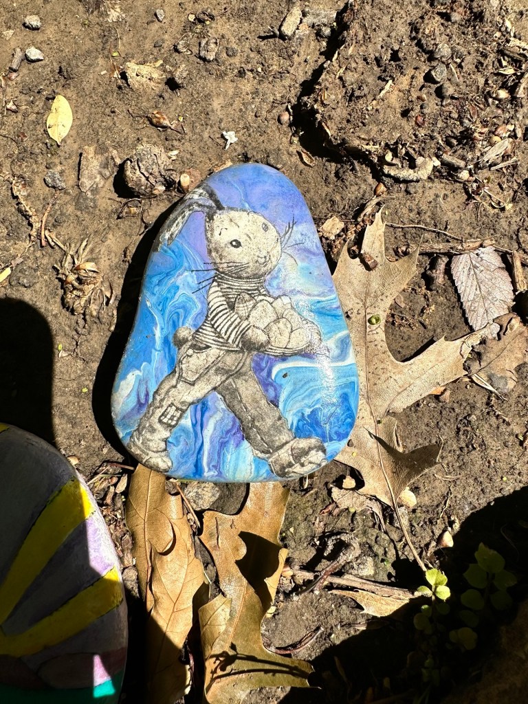 Happy Vegan Campers Parr Park Rock Art Trail in Grapevine Texas