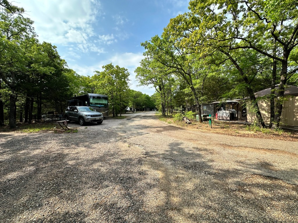 Older sites at Thousand Trails Lake Texoma in Gordonville, Texas. Picture by Happy Vegan Campers.