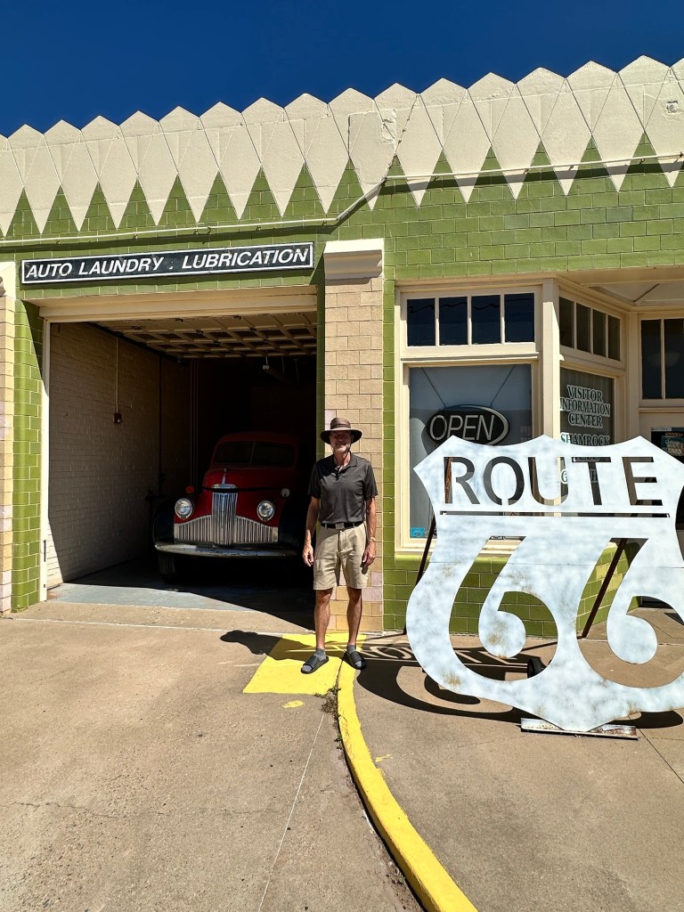 Happy Vegan Campers Route 66 Old Conoco Station Shamrock Texas