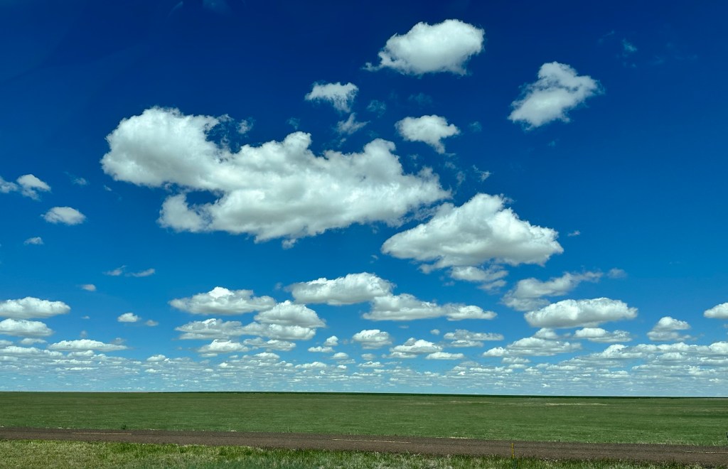 Happy Vegan Campers clouds in Texas