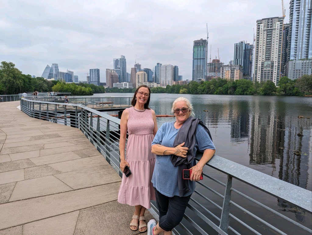 Happy Vegan Campers at Austin Boardwalk in Austin Texas