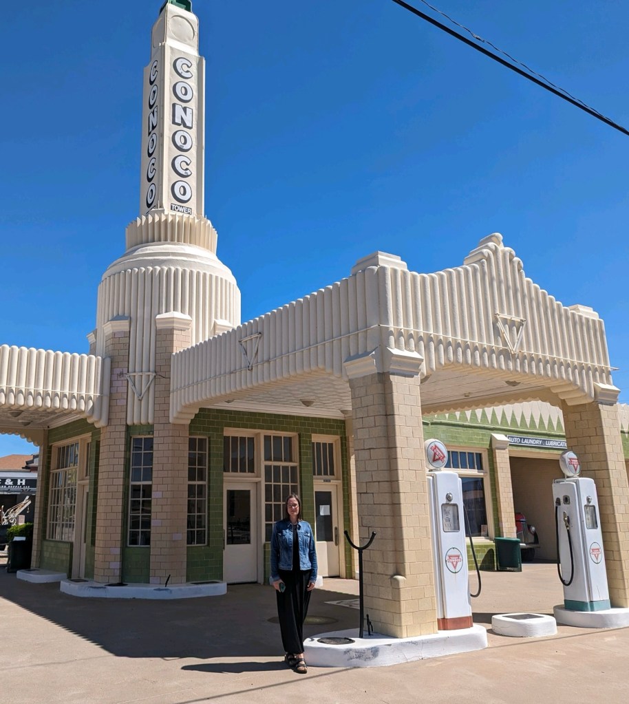 Happy Vegan Campers Route 66 Old Conoco Station Shamrock Texas