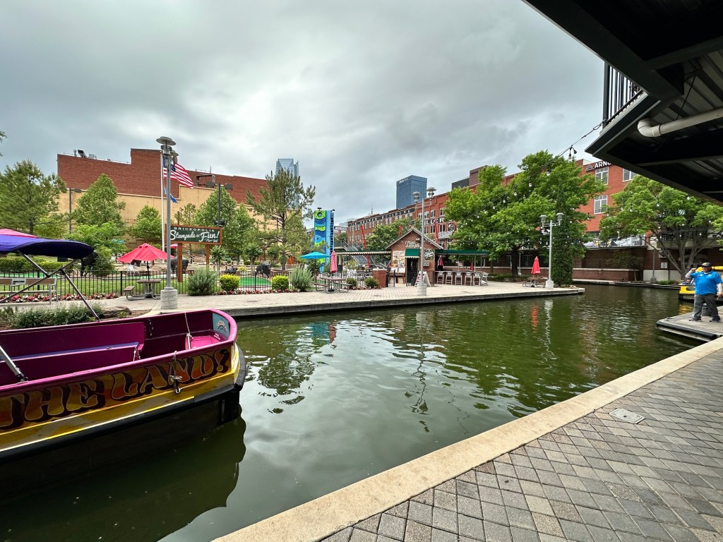 Happy Vegan Campers at Bricktown Riverwalk in Oklahoma City Oklahoma