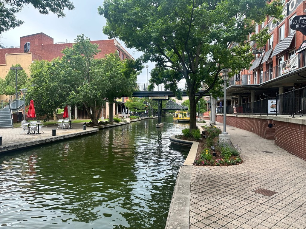 Happy Vegan Campers at Bricktown Riverwalk in Oklahoma City Oklahoma