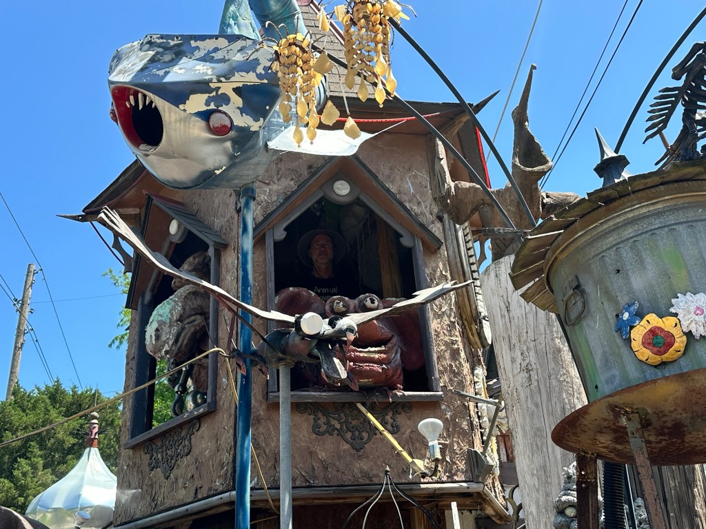 Happy Vegan Campers steampunk art at The Village in Wichita Kansas