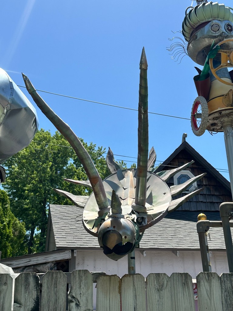 Happy Vegan Campers steampunk art at The Village in Wichita Kansas