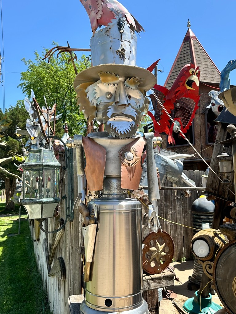 Happy Vegan Campers steampunk art at The Village in Wichita Kansas