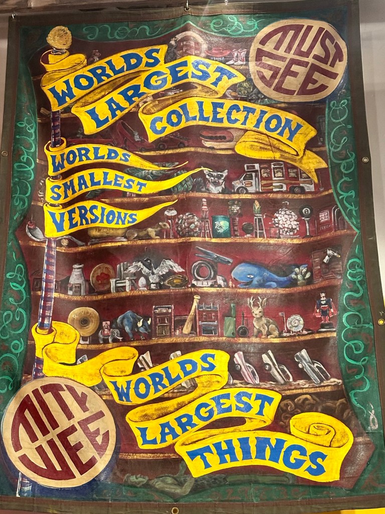 Happy Vegan Campers at world’s largest collection of the world’s smallest versions of the world’s largest things in Lucas Kansas