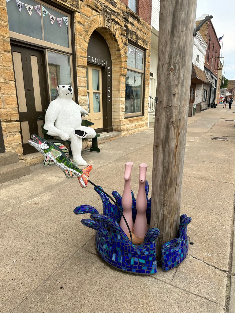 Happy Vegan Campers art in Lucas Kansas