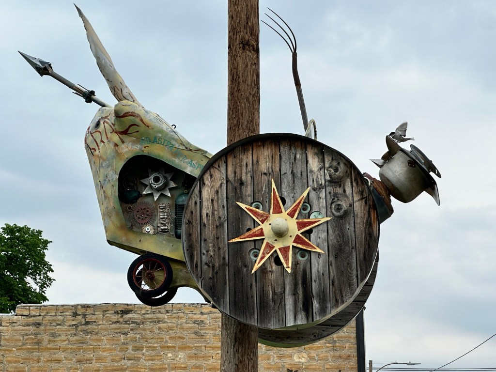 Happy Vegan Campers art in Lucas Kansas