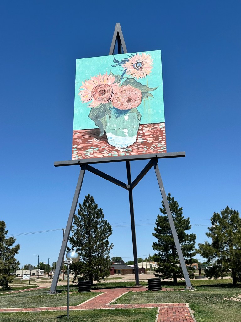 Happy Vegan Campers the Big Easel in Goodland Kansas