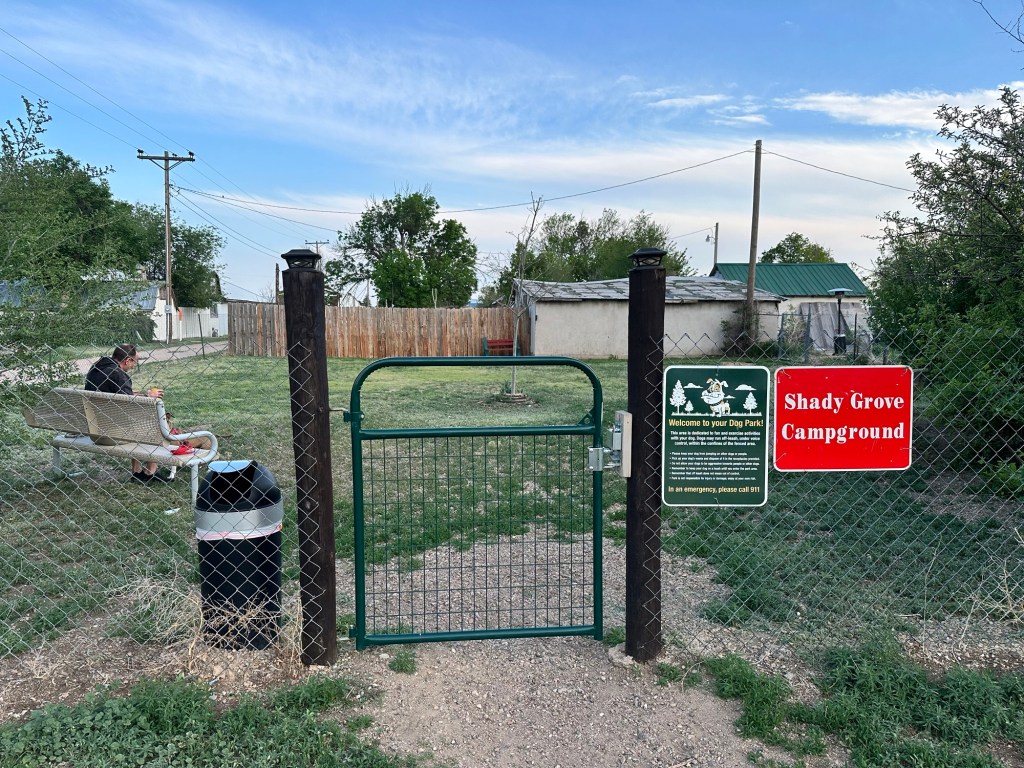 Happy Vegan Campers Shady Grove Campground in Seibert Colorado dog park