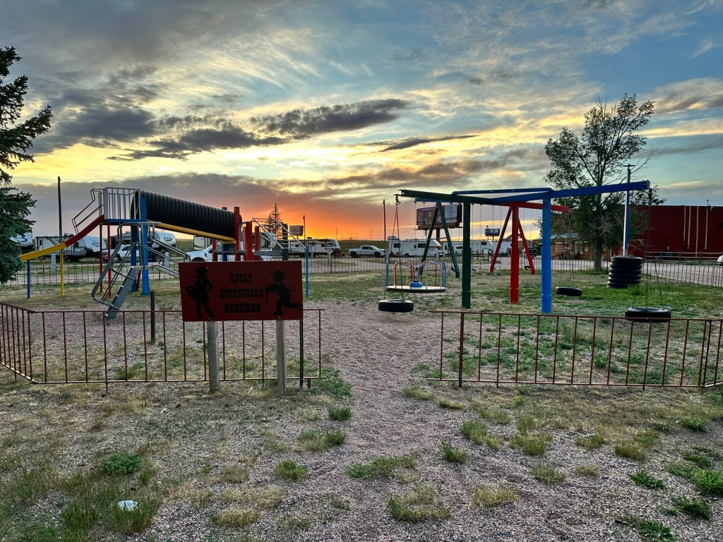 Happy Vegan Campers Terry Bison Ranch Cheyenne Wyoming playground