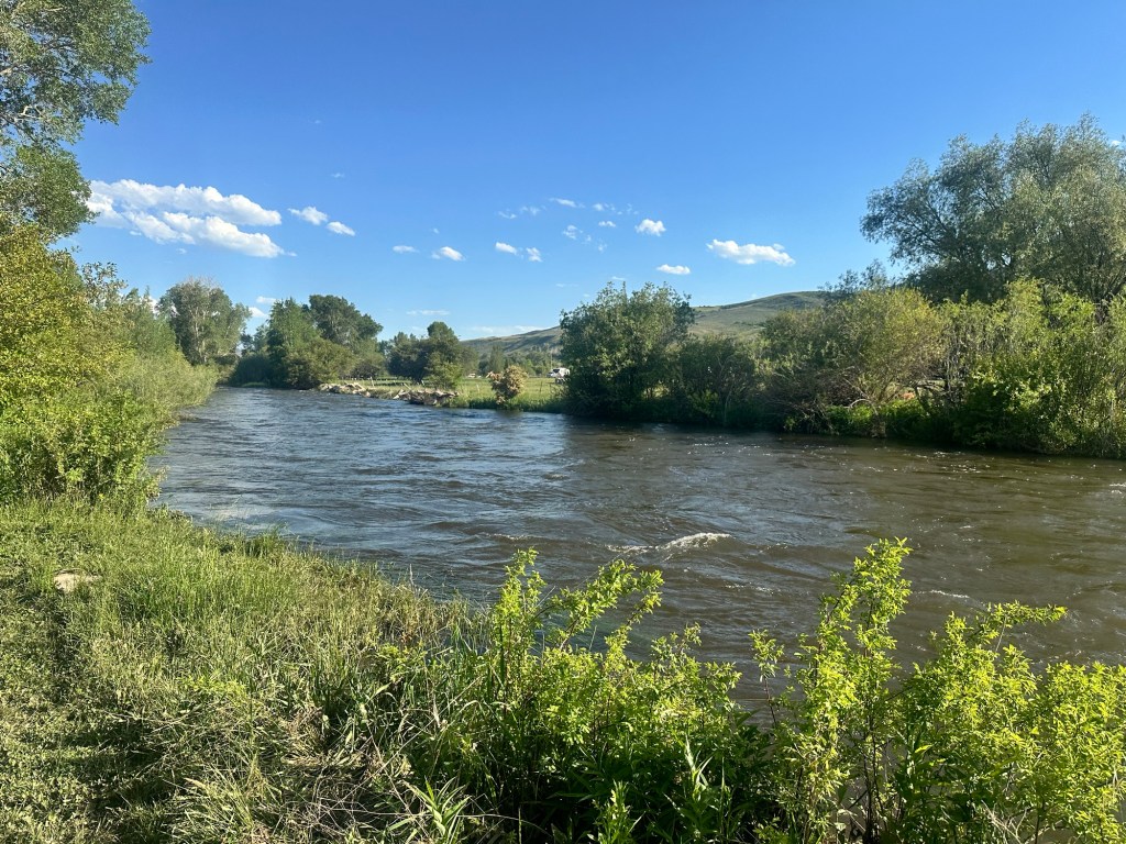 Happy Vegan Campers Holiday Hills RV Park in Coalville Utah river