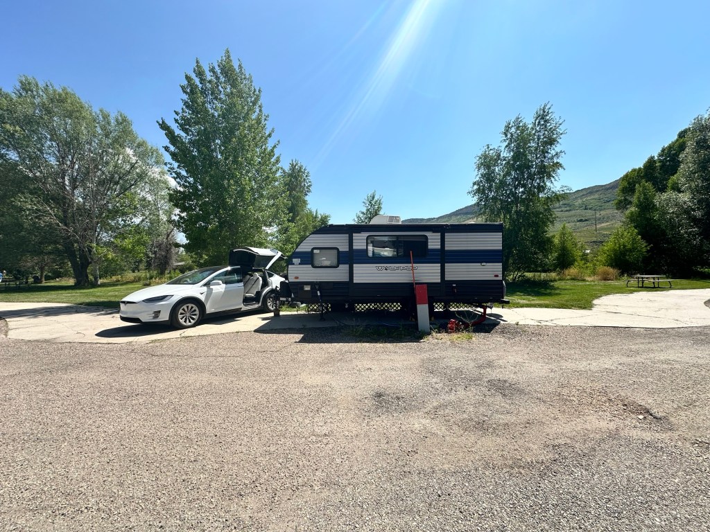 Happy Vegan Campers Holiday Hills RV Park in Coalville Utah campsite 30