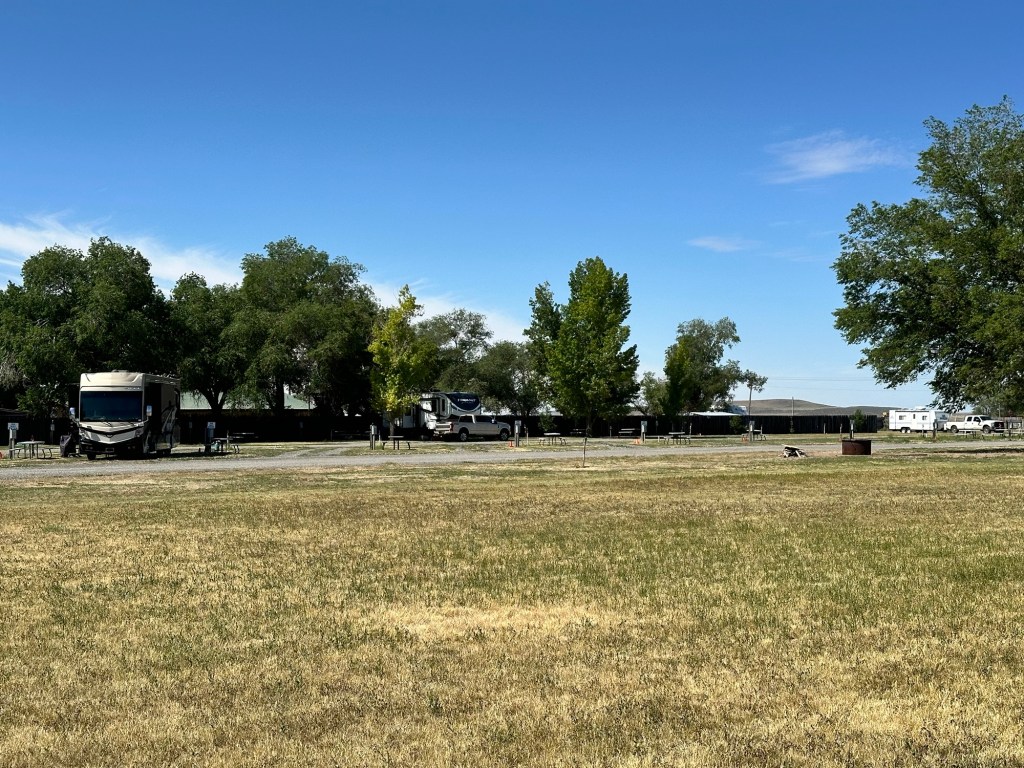 Happy Vegan Campers The Hitching Post RV Park pull through sites